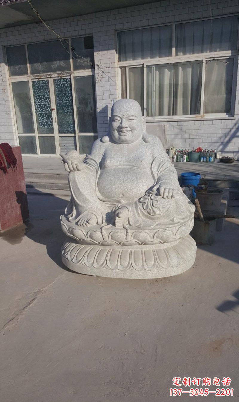 烟台石雕坐式弥勒佛