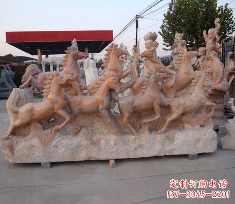 烟台石头奔马雕塑