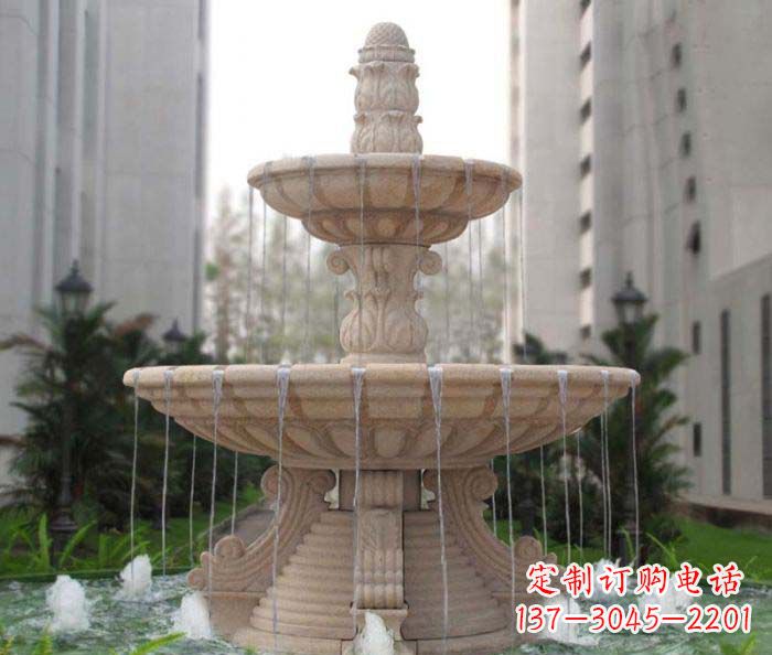 烟台双层喷泉小区石雕
