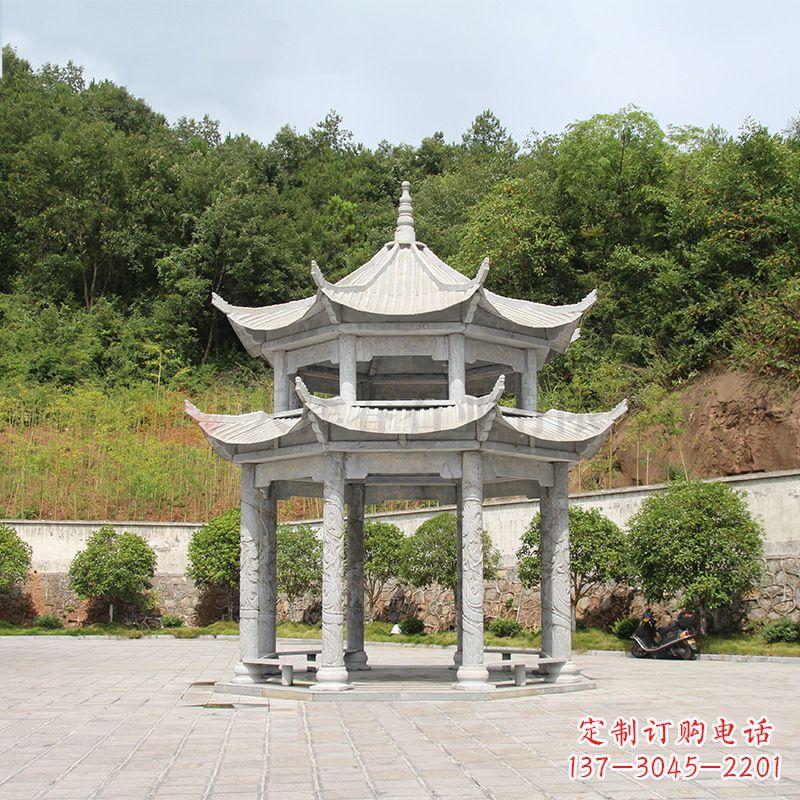 烟台双层庭院石凉亭