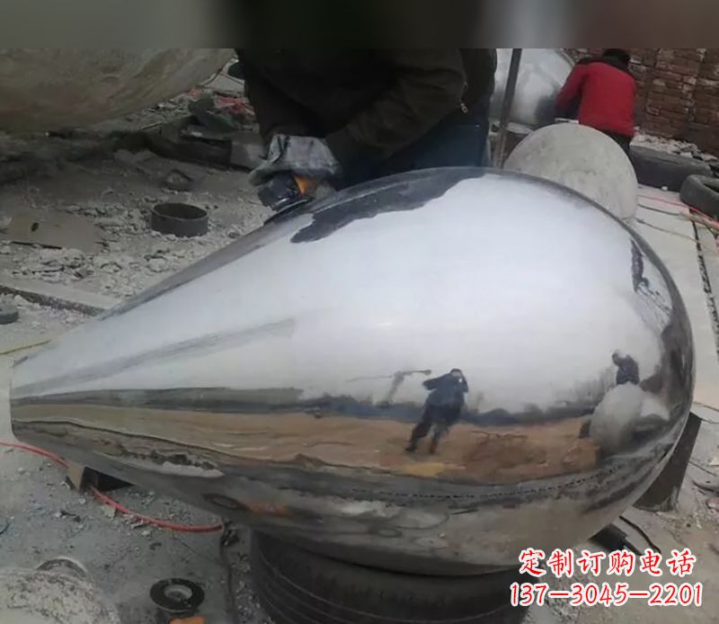烟台水滴不锈钢商场雕塑