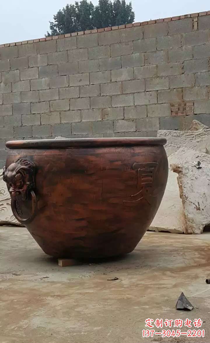 烟台水缸铜雕