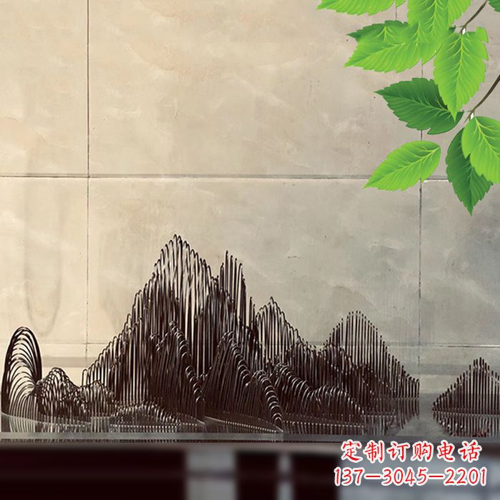 烟台水景水池不锈钢假山雕塑