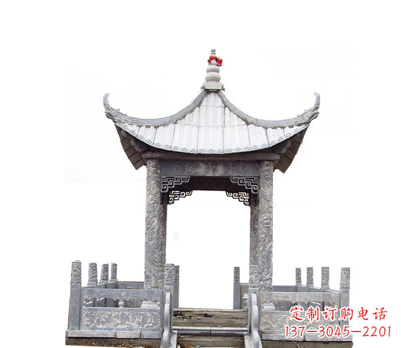 烟台四角仿古石凉亭石雕