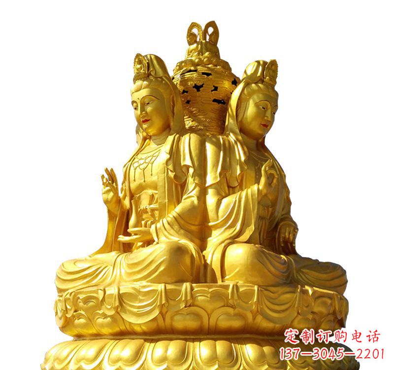 烟台四面观音菩萨铜像
