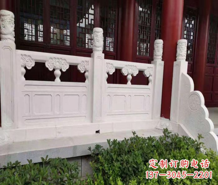 烟台寺庙景观汉白玉石浮雕栏板 (3)