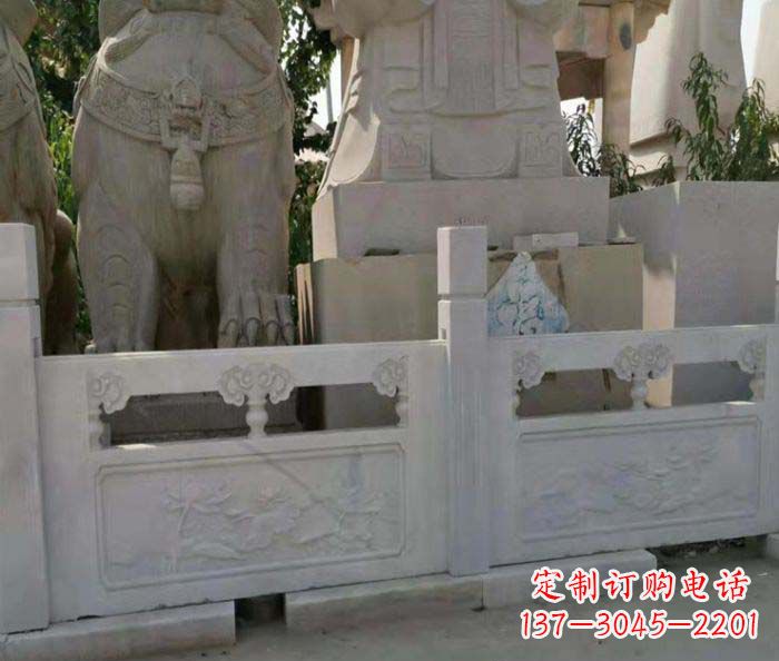 烟台寺庙景观汉白玉石浮雕栏板
