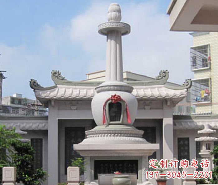 烟台寺庙景观舍利塔石雕 (4)