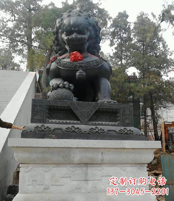 烟台寺庙狮子铜狮子雕塑