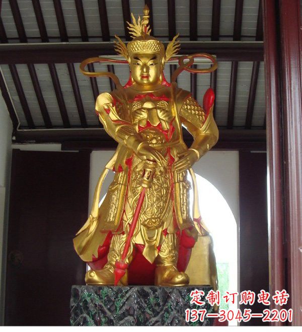 烟台寺庙韦陀菩萨铜雕