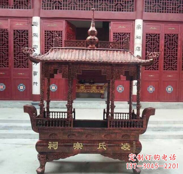 烟台寺庙香炉铜雕