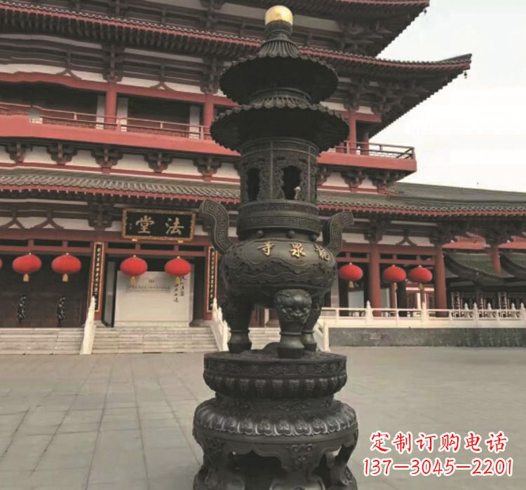 烟台寺庙香炉铜雕222
