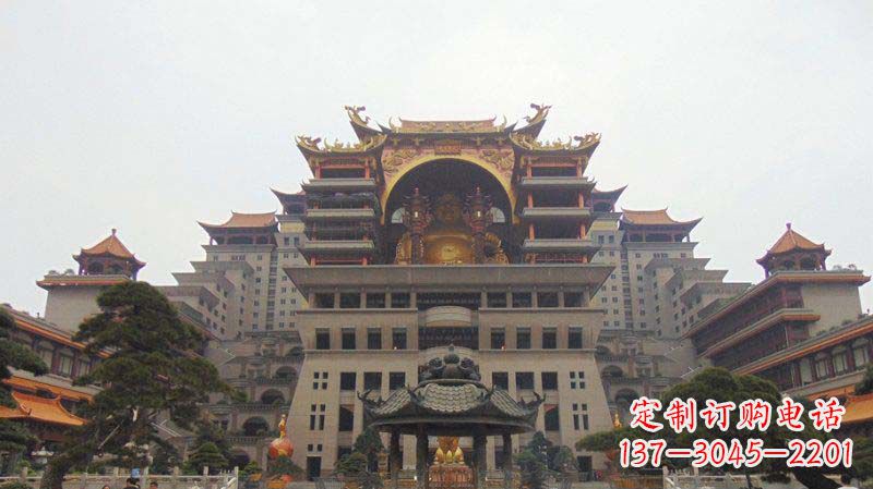 烟台寺庙圆香炉铜雕