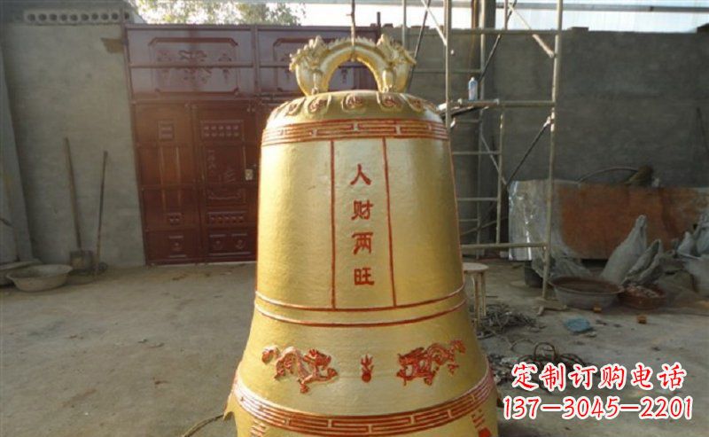 烟台寺庙铸铜钟雕塑