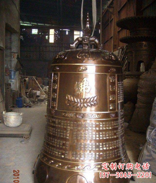 烟台寺庙铸铜钟铜雕
