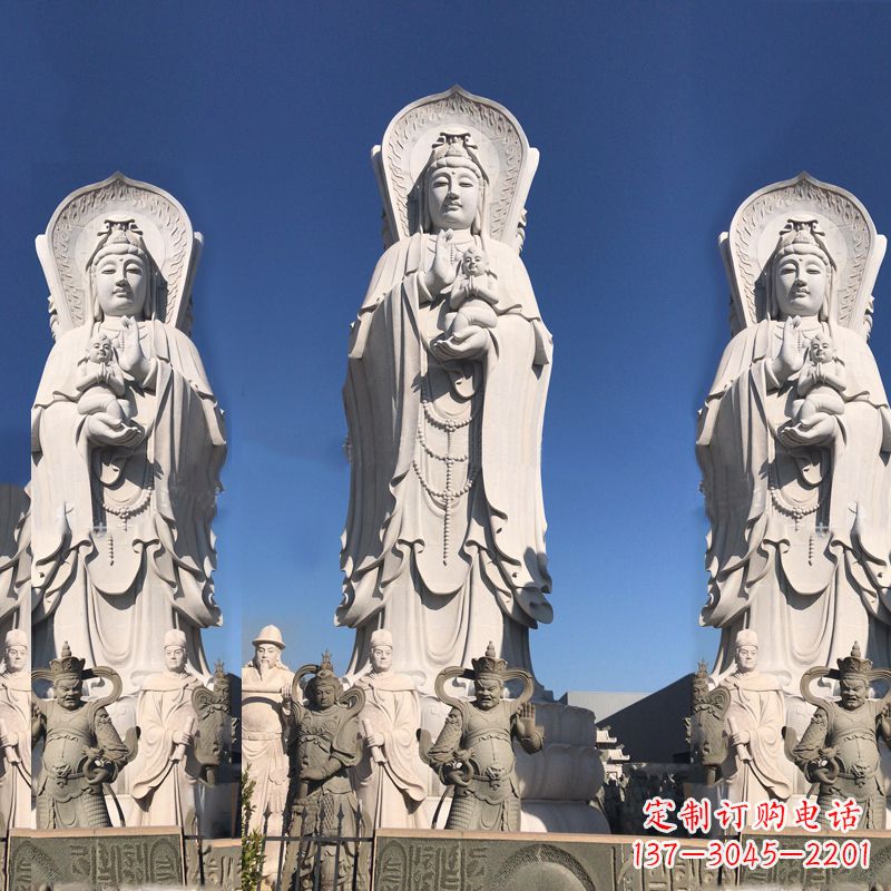 烟台送子观音大型石雕塑