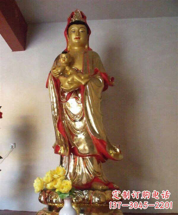 烟台送子观音铜雕 (2)