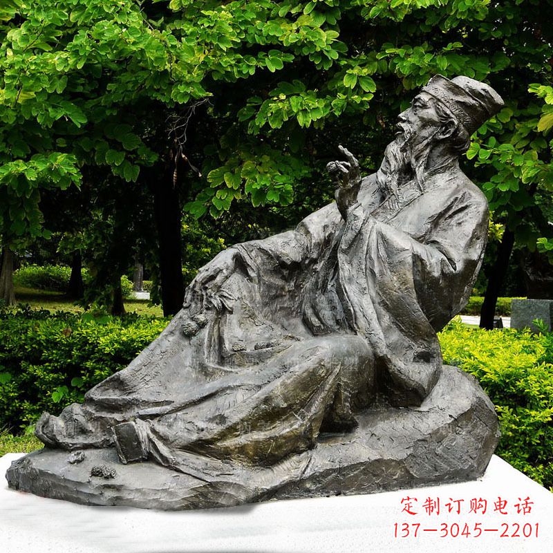 烟台苏轼雕像古代历史名人北宋著名文学家书画家铜雕