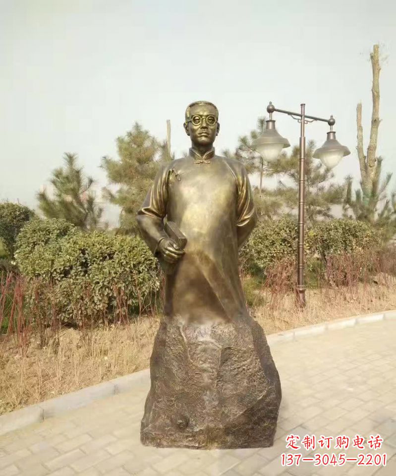 烟台陶行知人物铜雕1