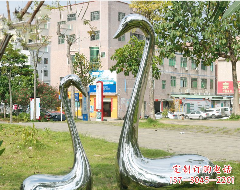 烟台天鹅抽象不锈钢雕塑112