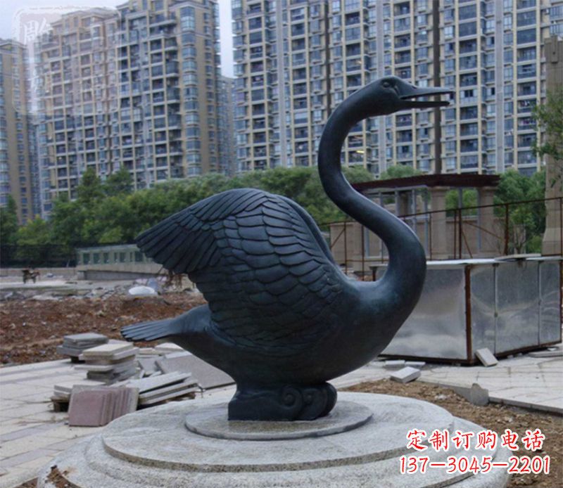 烟台天鹅动物铜雕
