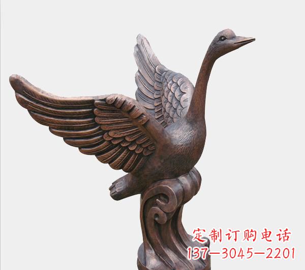 烟台天鹅锻铜雕塑
