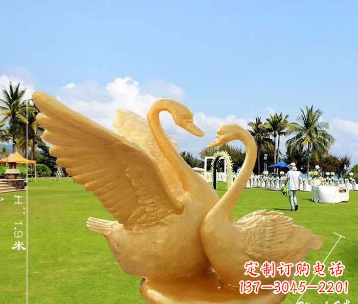 烟台天鹅铜雕