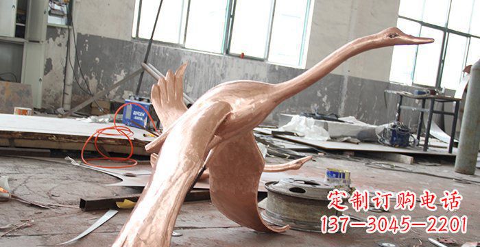 烟台天鹅铸铜动物铜雕