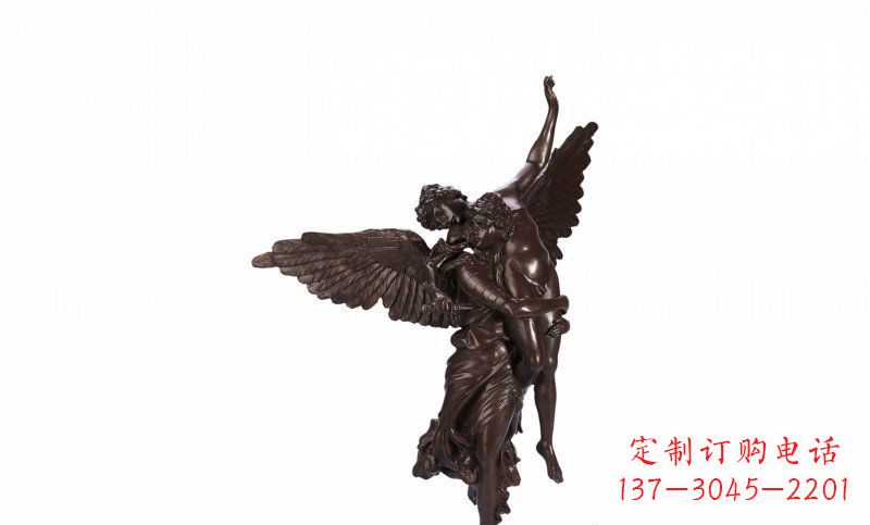 烟台天使玻璃钢仿铜人物雕塑