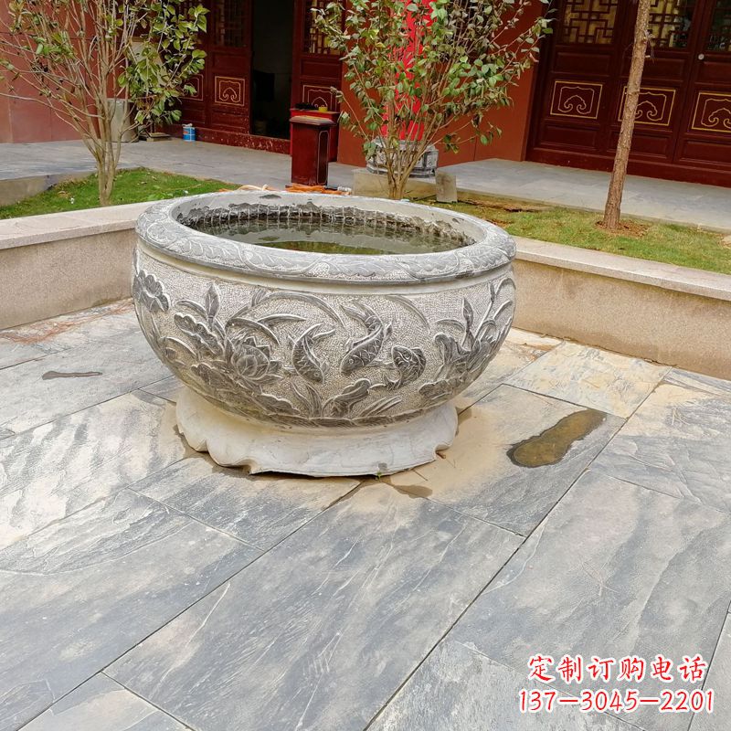 烟台庭院水缸石雕