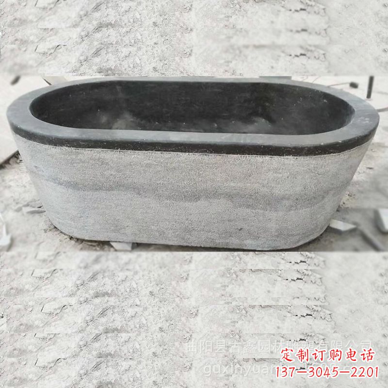 烟台庭院养鱼石雕水槽