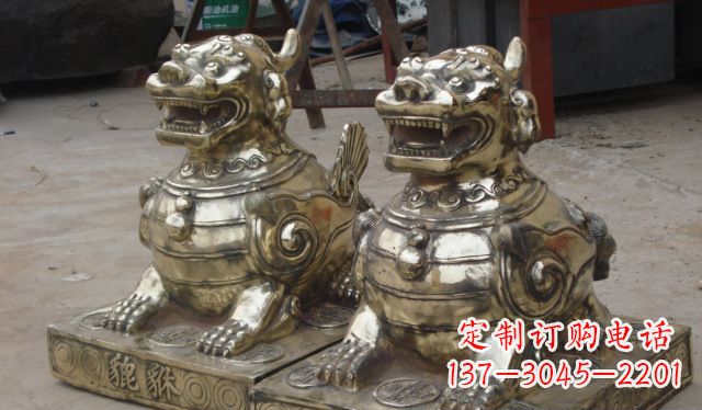 烟台庭院招财貔貅动物铜雕