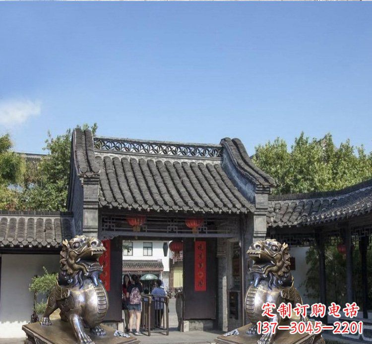 烟台铜雕北京狮子庭院动物雕塑