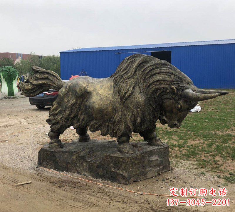 烟台铜雕奔牛雕塑