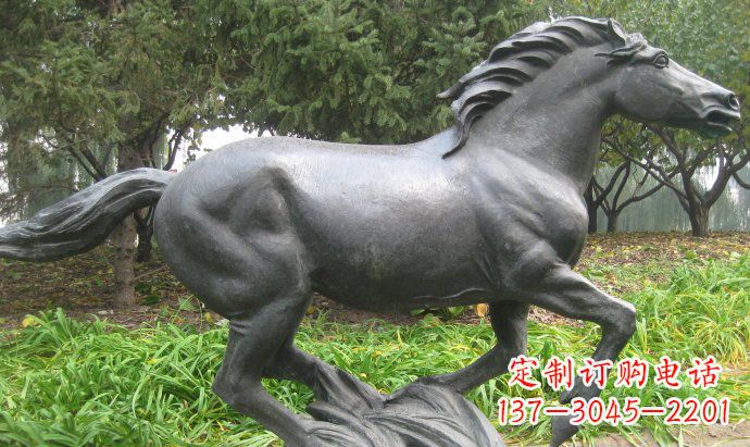 烟台铜雕奔马公园动物雕塑