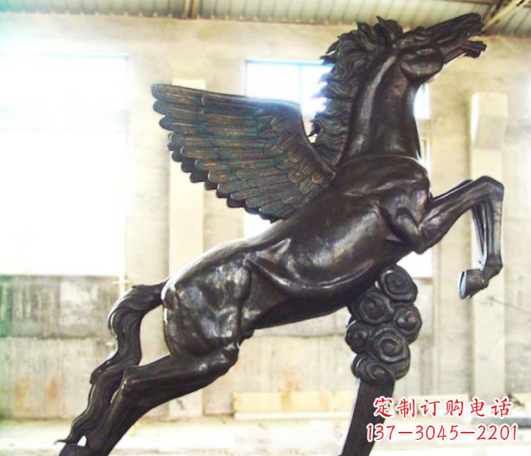 烟台铜雕奔跑飞马雕塑