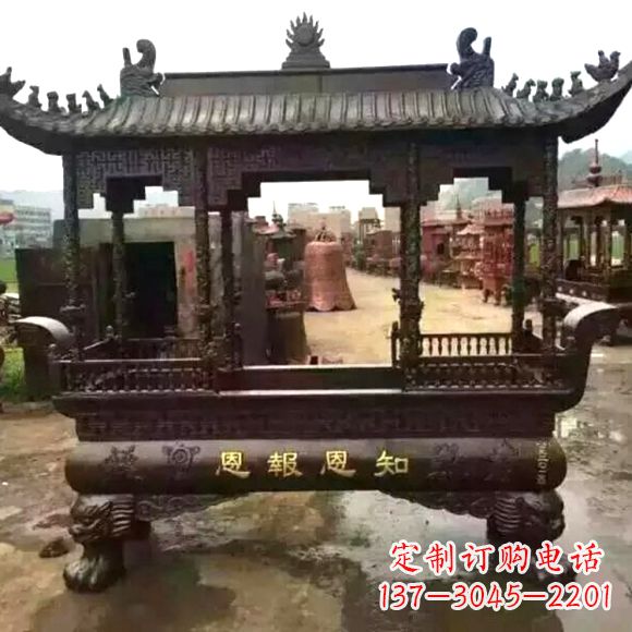 烟台铜雕纯铜香炉