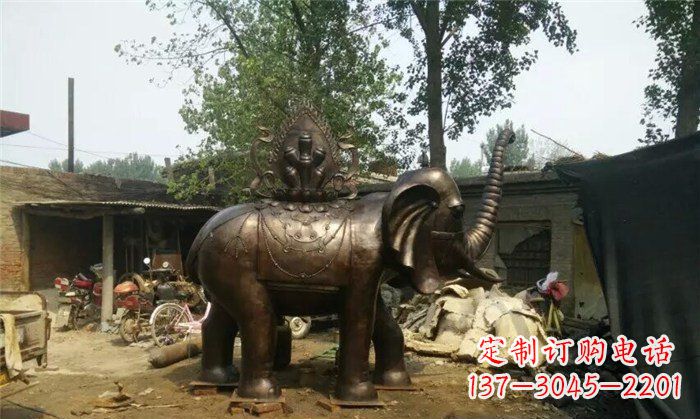 烟台铜雕大象平安吉祥公园动物雕塑