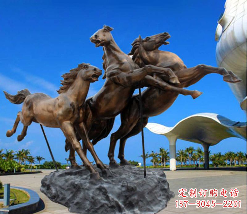 烟台铜雕飞马广场动物雕塑