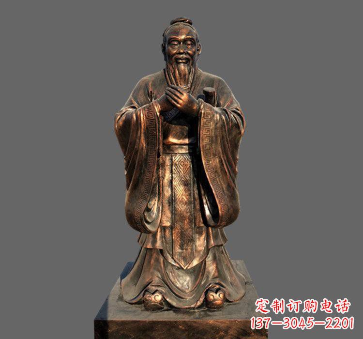 烟台铜雕古代名人孔子