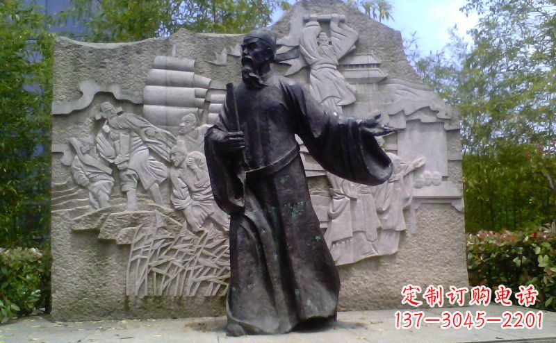 烟台铜雕古代名人雕塑