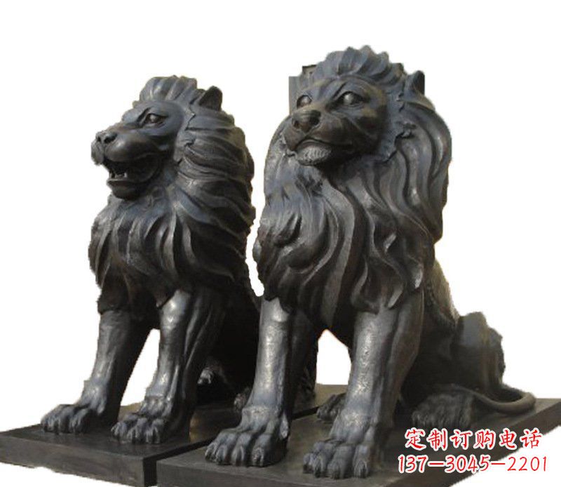 烟台铜雕古代神兽狮子雕塑