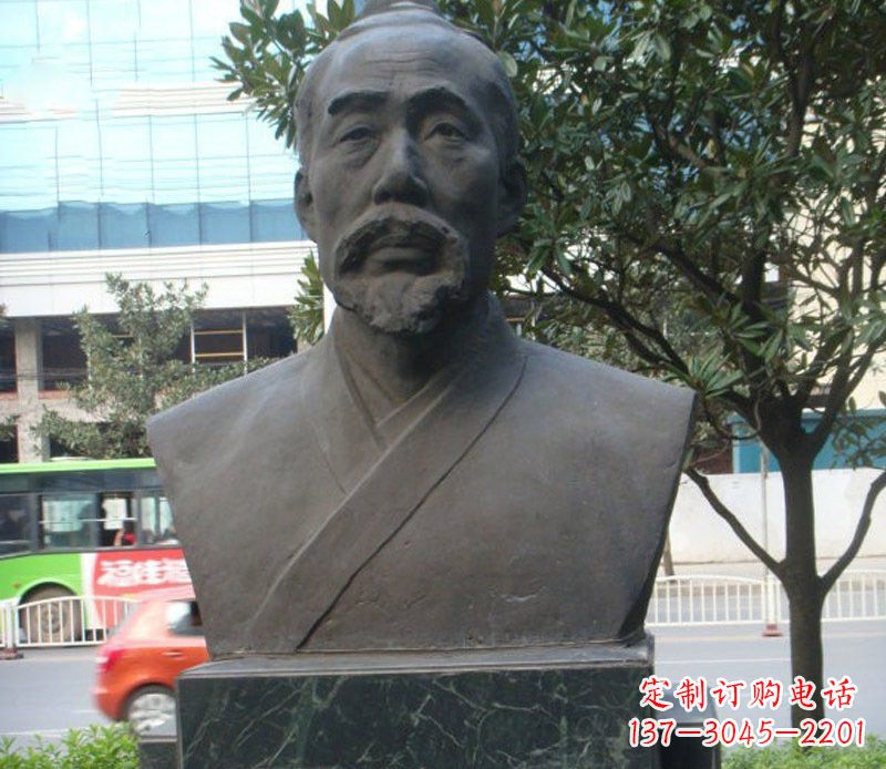 烟台铜雕管仲名人雕塑肖像
