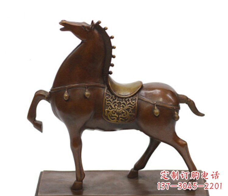 烟台铜雕广场动物马雕塑摆件