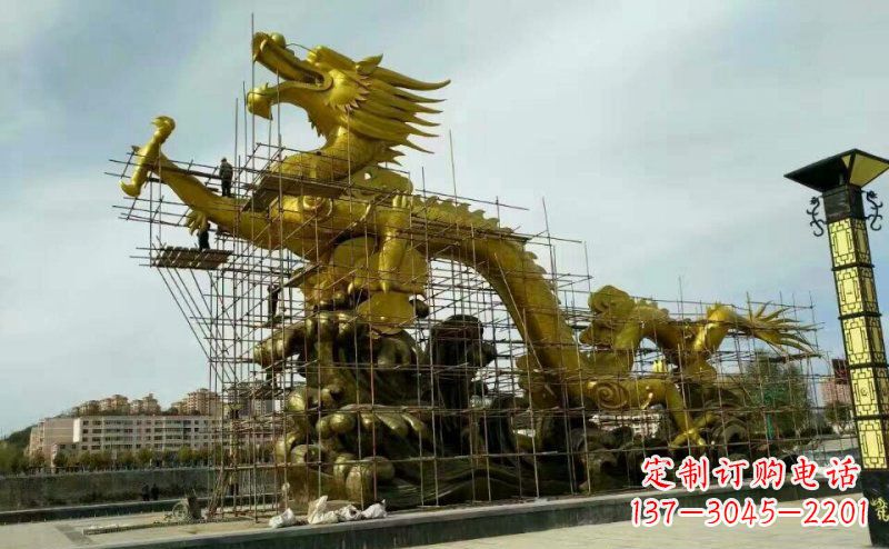 烟台铜雕广场神龙景观摆件