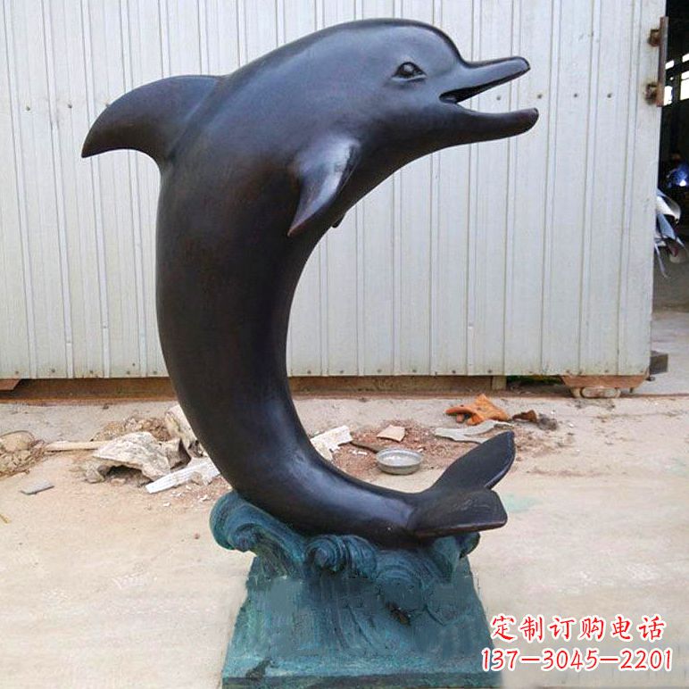 烟台铜雕海豚雕塑