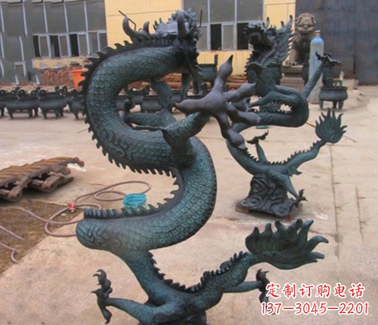 烟台铜雕户外装饰神龙雕塑摆件