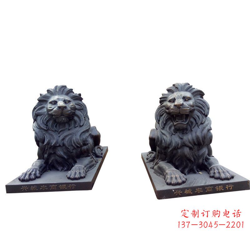 烟台铜雕汇丰狮子 (2)