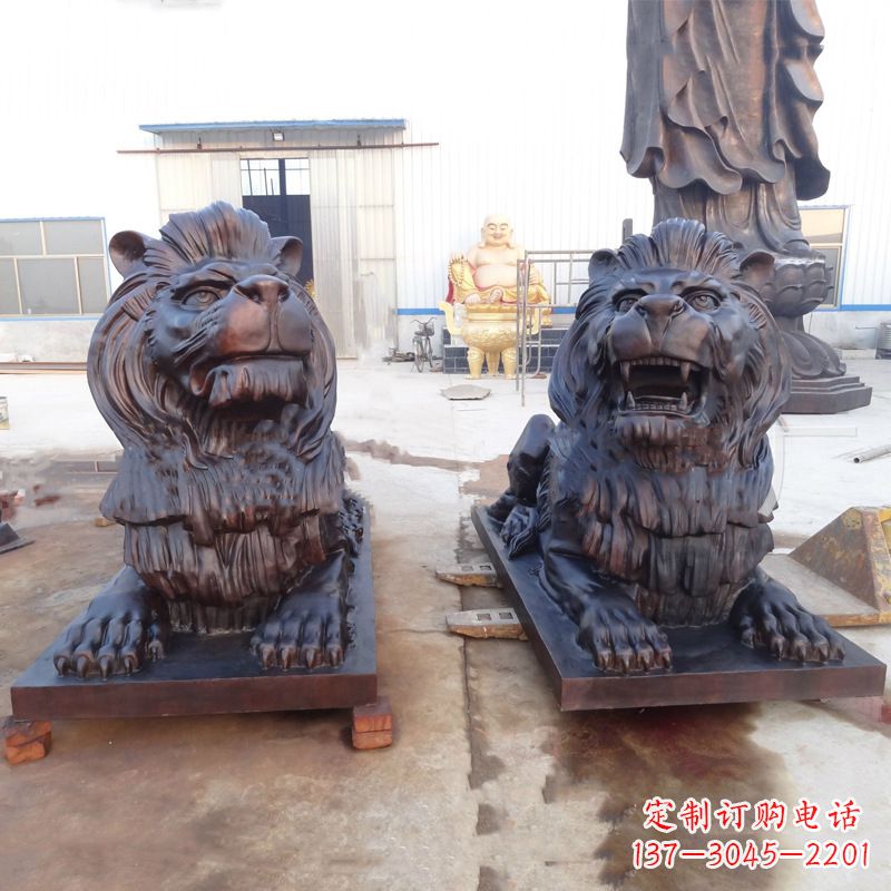 烟台铜雕汇丰狮子雕塑