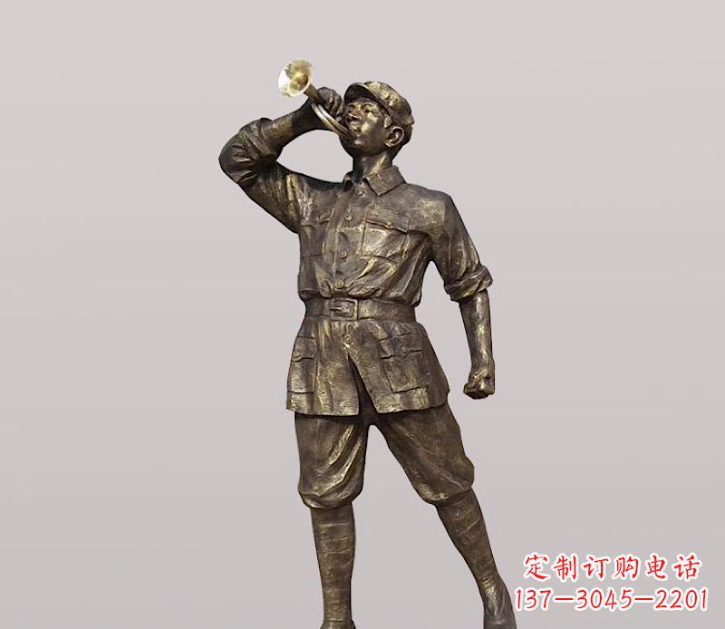 烟台铜雕解放军战士